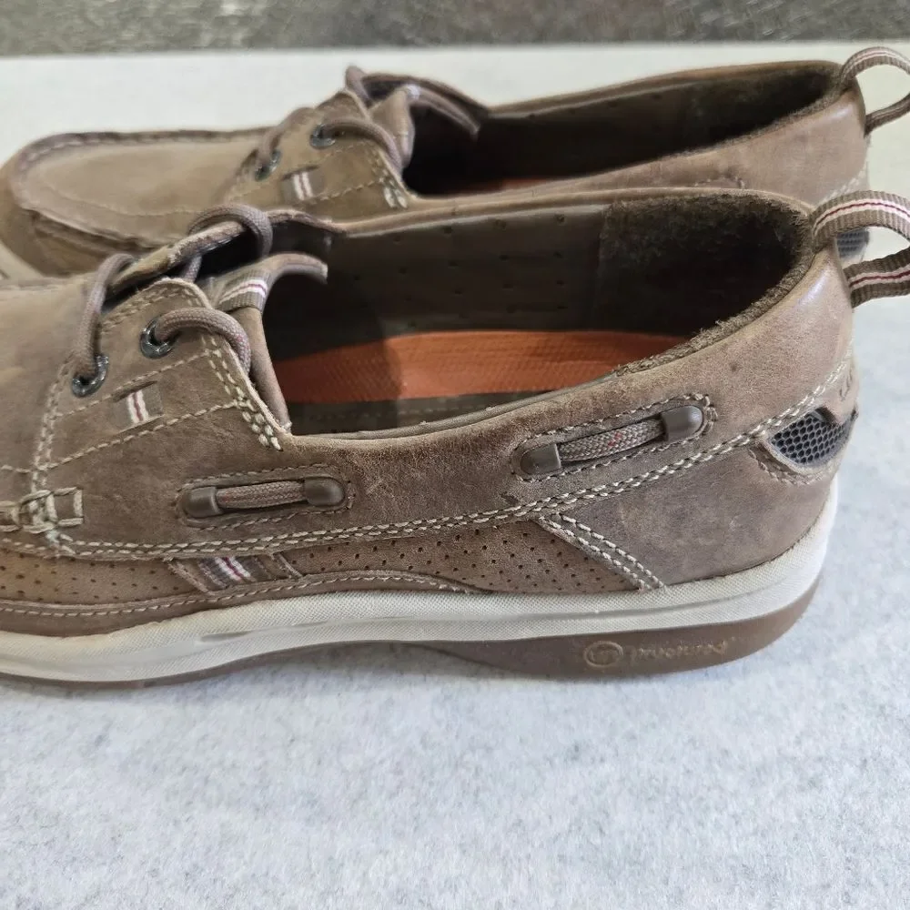 🐢 Clarks UnStructured Clark's Annapolis Boat Shoes Size 9W